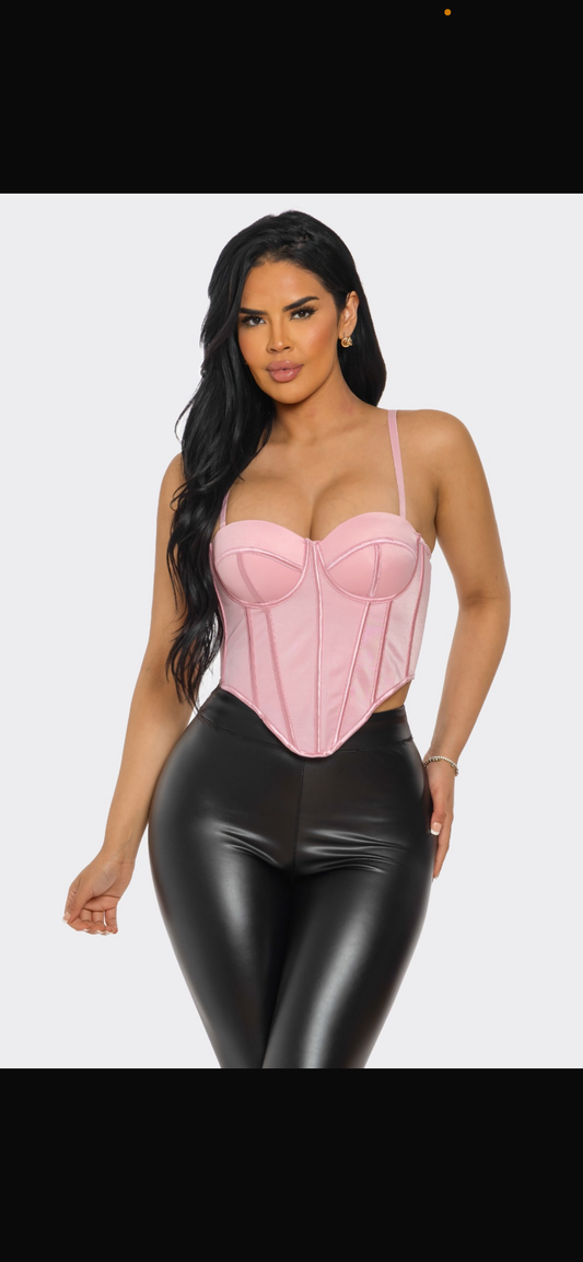 Mesh corset -  PINK