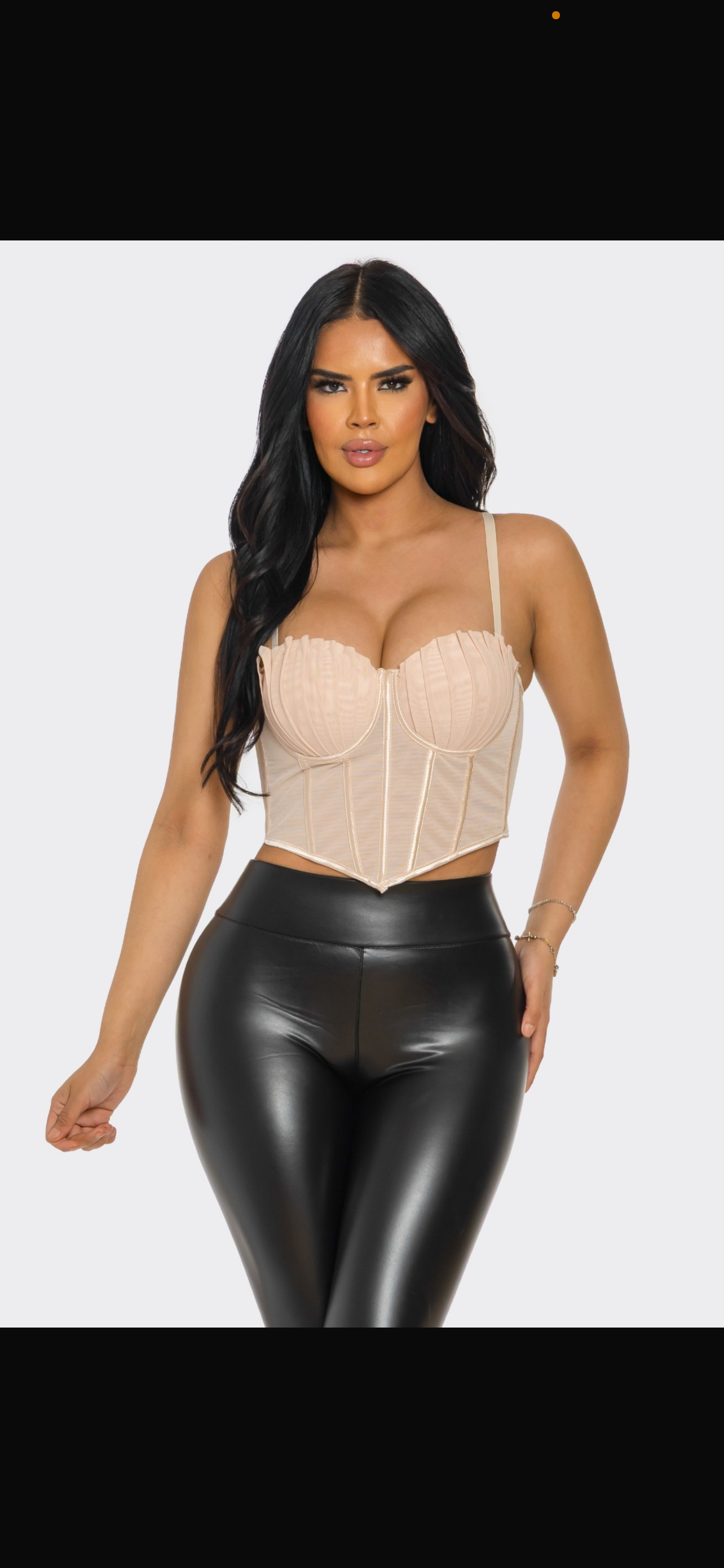 Mesh corset - Nude