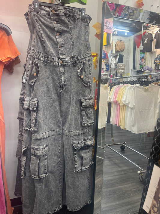 Jean jumpsuit Black