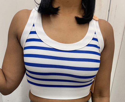 Crop top tank top Blue